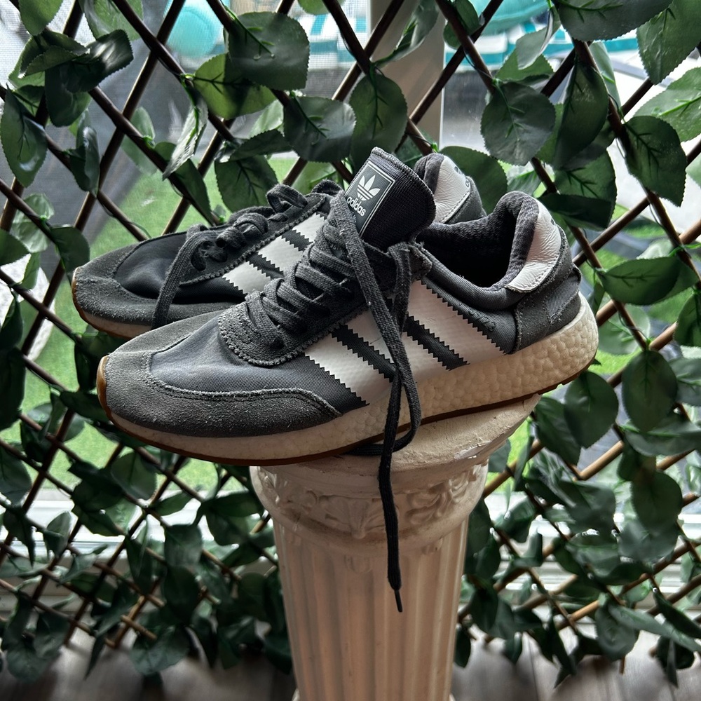 🔥🔥 Adidas I-5923 Trainers Running Shoes Black Mesh SZ 7.5